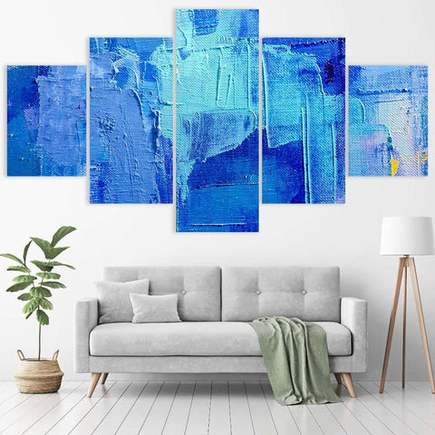 Image of Bright Blue Abstract Paint
