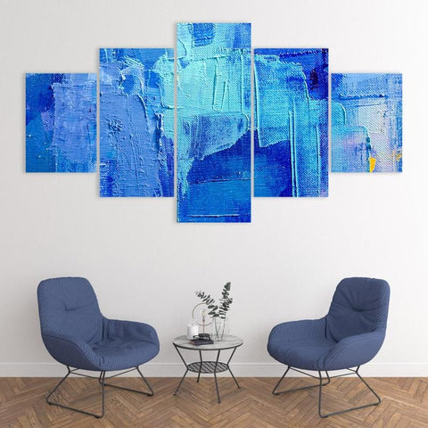 Image of Bright Blue Abstract Paint