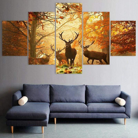 Image of Elk with Fall Colors