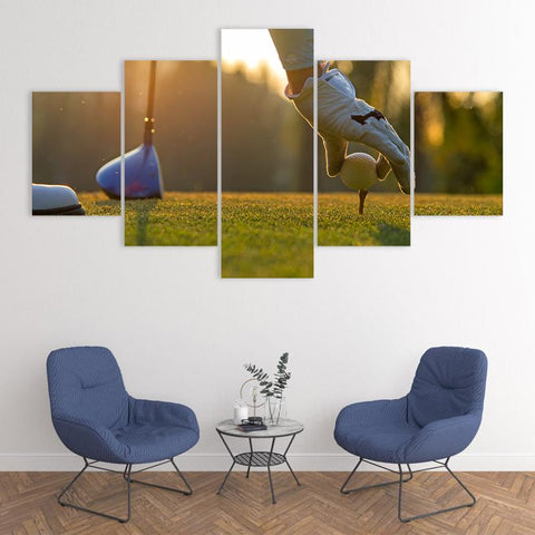 Image of Golfing at Sunset