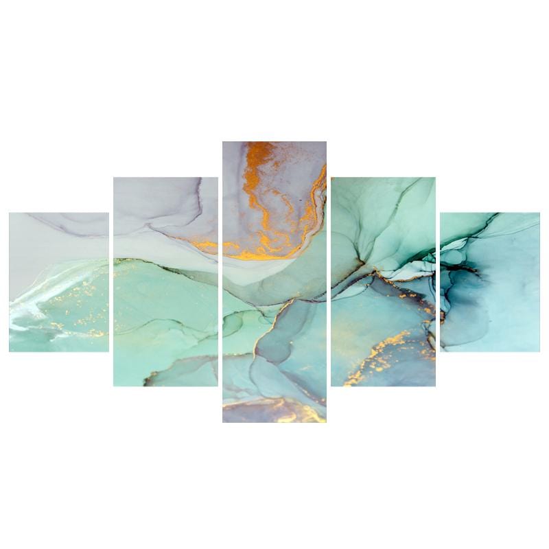 Teal and Gold Stone