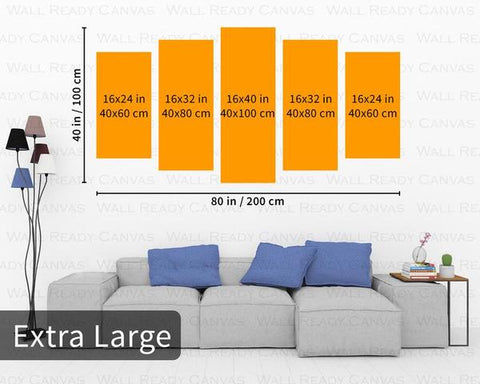 Image of Wall Ready Canvas Astronaut at Rest ready to hang modern wall art multi panel 5 piece