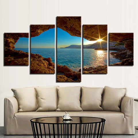 Image of Beach Cave Sunset