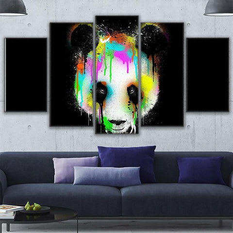 Image of Colorful Panda Head