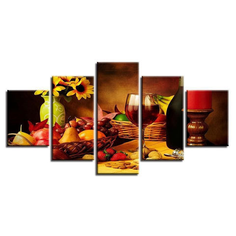 Image of Fruits and Wine