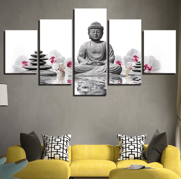 Zen Buddha Statue – Wall Ready Canvas