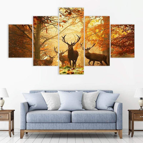 Image of Elk with Fall Colors