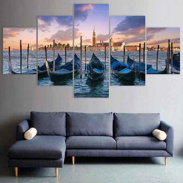 Gondolas in Venice – Wall Ready Canvas