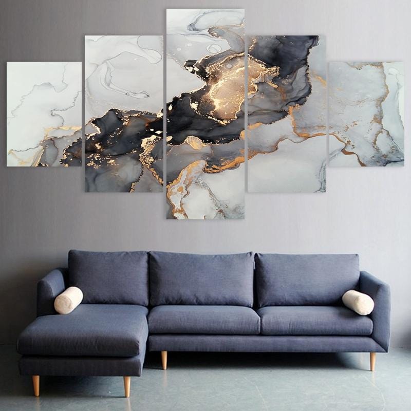 Grey and Gold Marble