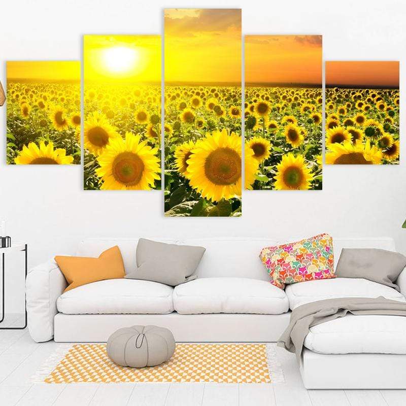 Sunflowers and Sunset