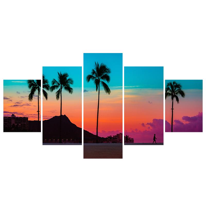 Tropical Sunset Silhouette