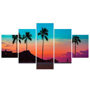 Tropical Sunset Silhouette