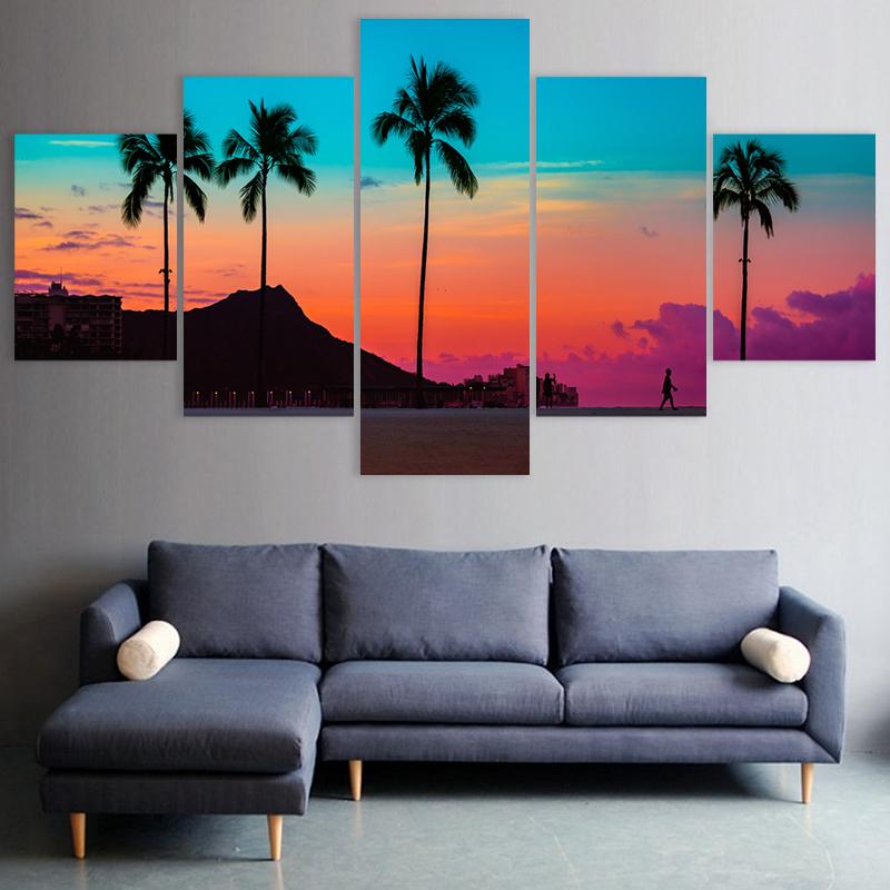 Tropical Sunset Silhouette