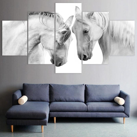 Image of Two White Horses
