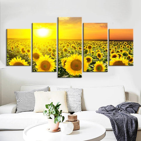 Sunflowers and Sunset