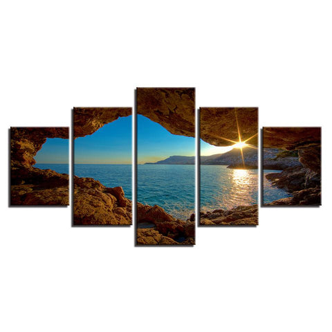 Image of Beach Cave Sunset