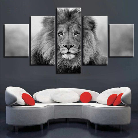 Image of Black and White Lion