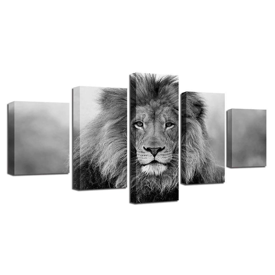 Black and White Lion