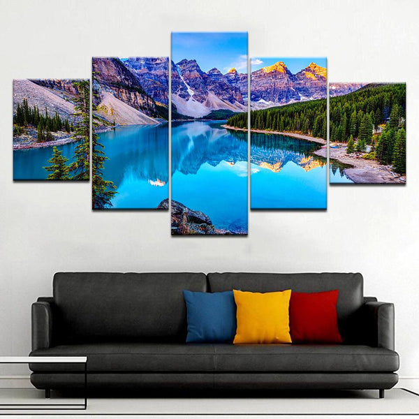 Bright Blue Moraine Lake – Wall Ready Canvas