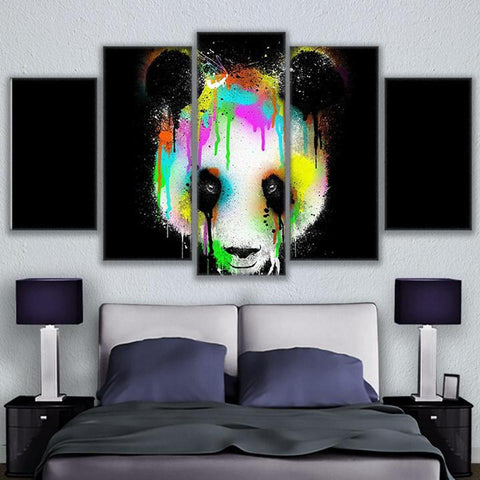 Image of Colorful Panda Head