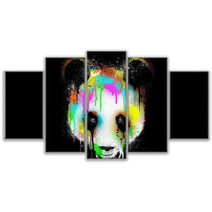 Colorful Panda Head