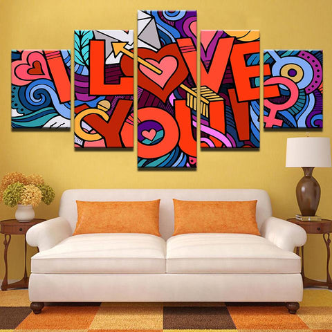 Image of I Love You Abstract