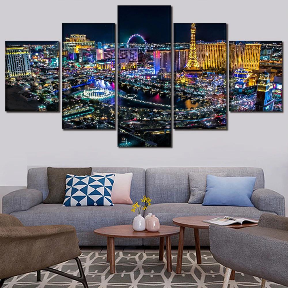 Las Vegas by Night – Wall Ready Canvas