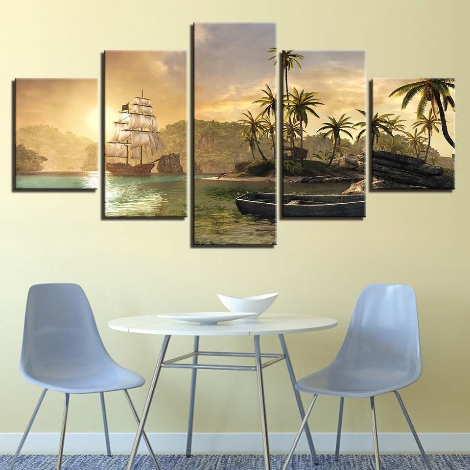 Pirate Ship at Sunset