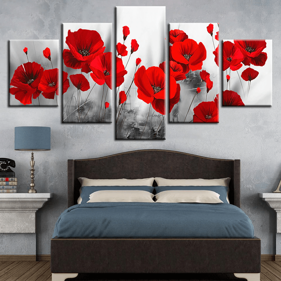Red Romantic Poppies